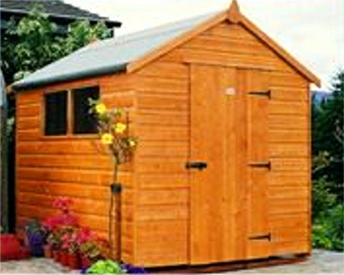 The Classic Shed has a simple yet stylish look with the door set at the gable end and one side window  - supplied & fitted by Donald Murphy Fencing Services, Waterford, Ireland