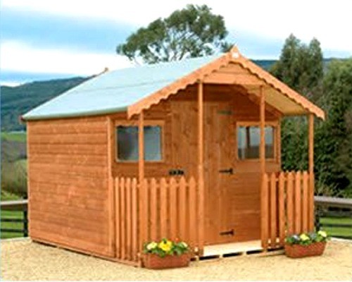 The Lodge is a very attractive shed which is versatile for use as a garden shed, leisure room  - supplied & fitted by Donald Murphy Fencing Services, Waterford, Ireland